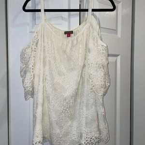 White Vince Camuto off the shoulder top